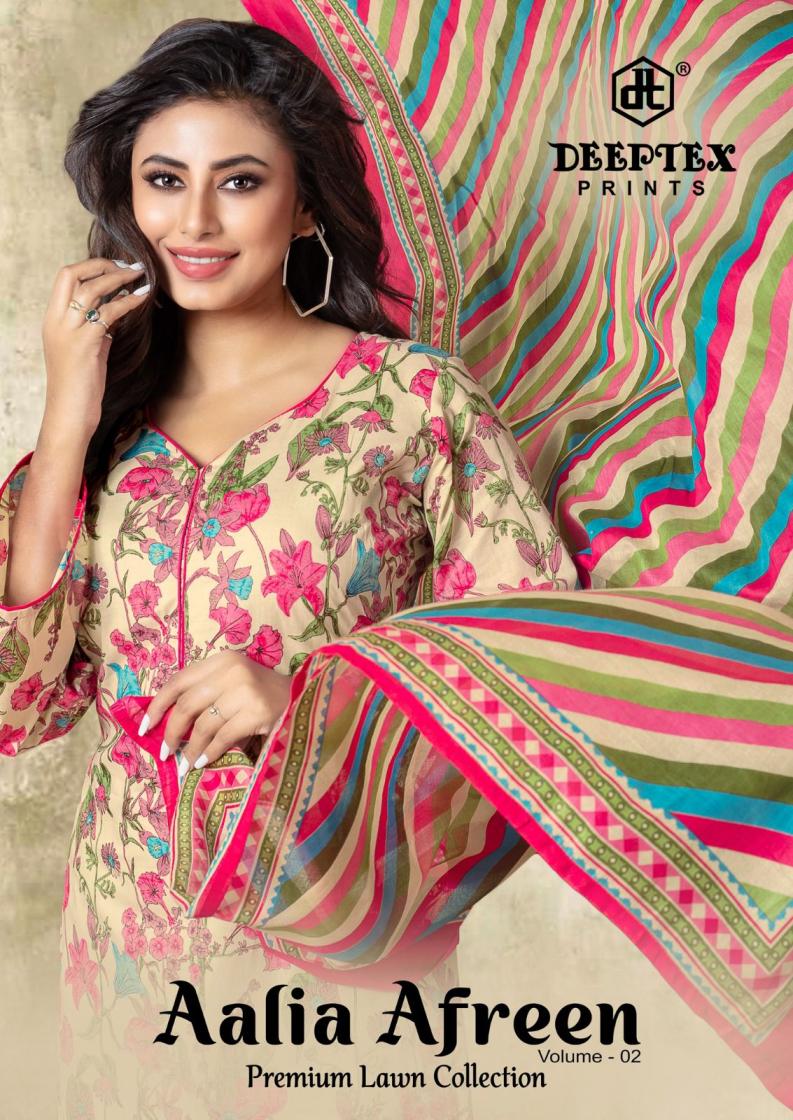 AALIA AFREENVOL 2 BY DEEPTEX PRINTS COTTON PRINTED DRESS MATERIAL