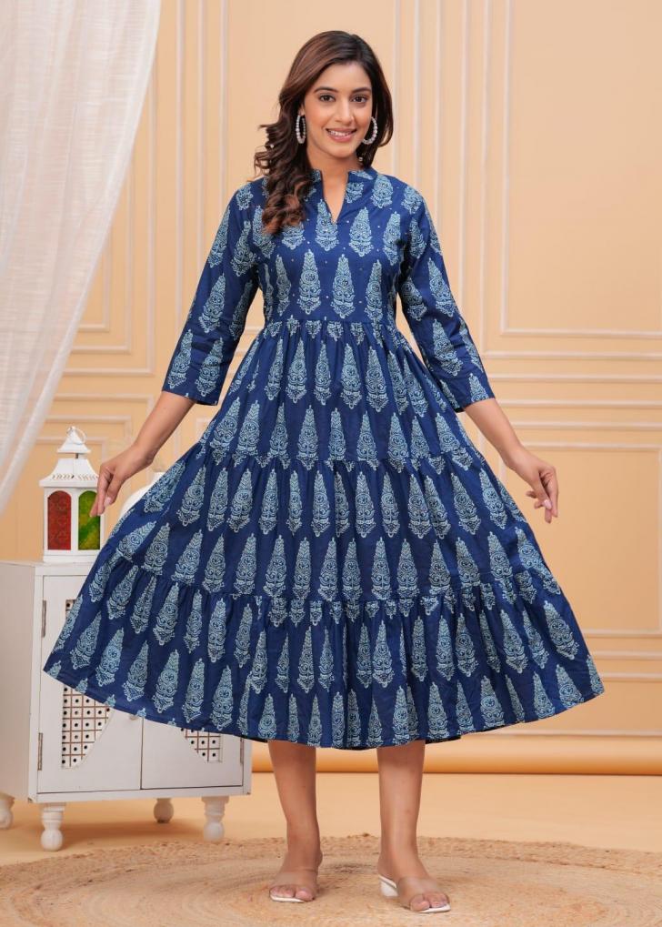 FLORAL PRINTED CASUAL WEAR DRESS
