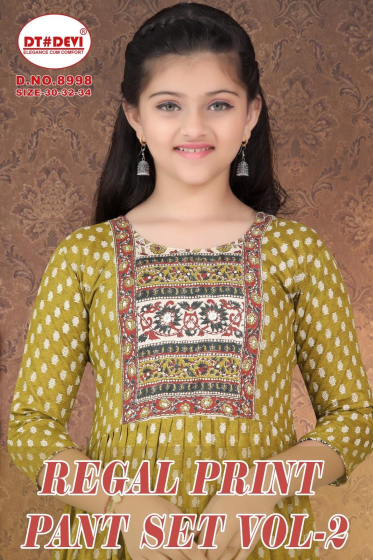 REGAL PRINT PANT SET VOL 2 BY DT DEVI 8998 READYMADE COTTON UNIQUE COMBO KIDS SUITS 