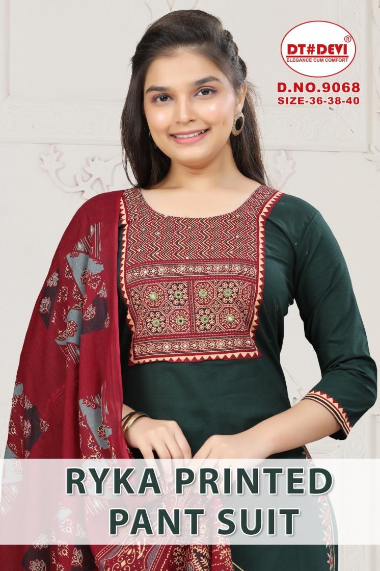 RYKA PRINTED PANT SUIT BY DT DEVI 9068 COTTON KIDS COMBO SALWAR KAMEEZ 