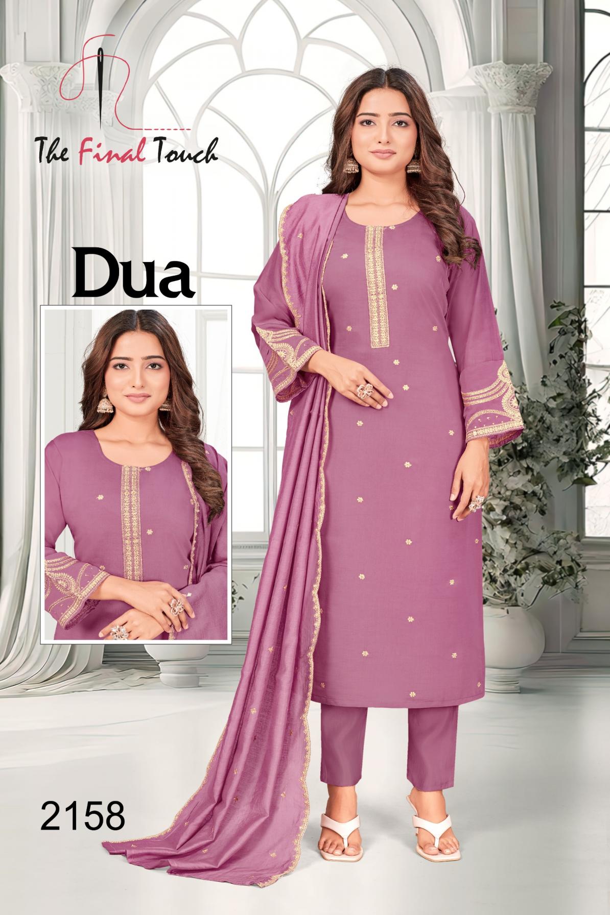 THE FINAL TOUCH R R FASHION DUA BEAUTIFUL ROMAN FULL STITCH COMBO SUITS  