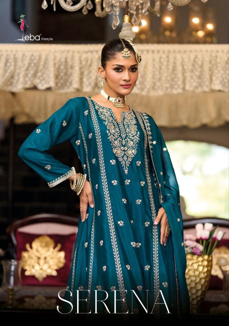 serena by eba lifestyle readymade chinon designer salwar kameez set