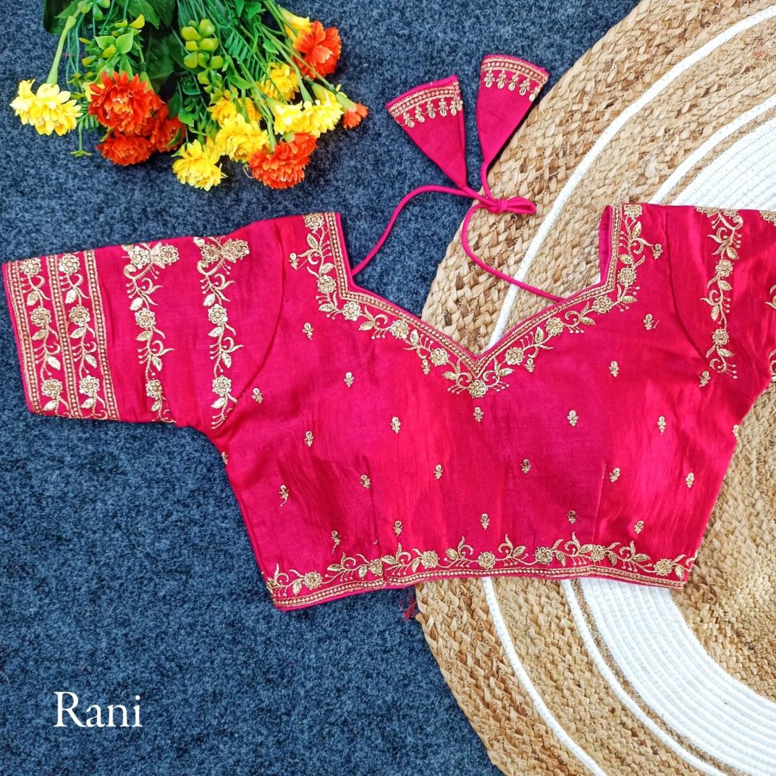 f gulabo vichitra silk classic look fully stitch blouse exports 