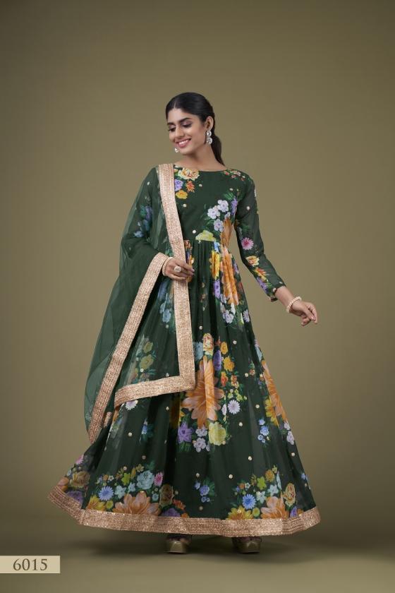 AAWIYA FLORAL VOL 1 6015 FOX GEORGETTE READYMADE STYLISH SUIT FOR WOMENS 