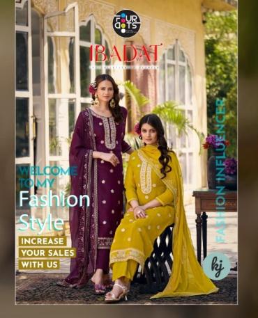 ibadat by fourdots hit design crush silk unstitch salwar kameez 