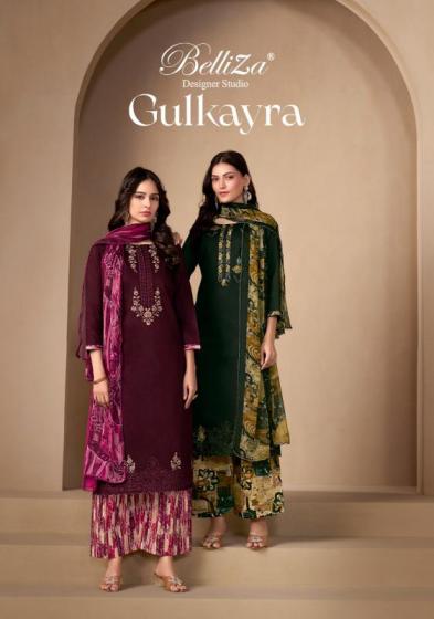 BELLIZA DESIGNER GULKAYRA JAM FULLY STITCH PLUS SIZE PAKISTANI DRESS