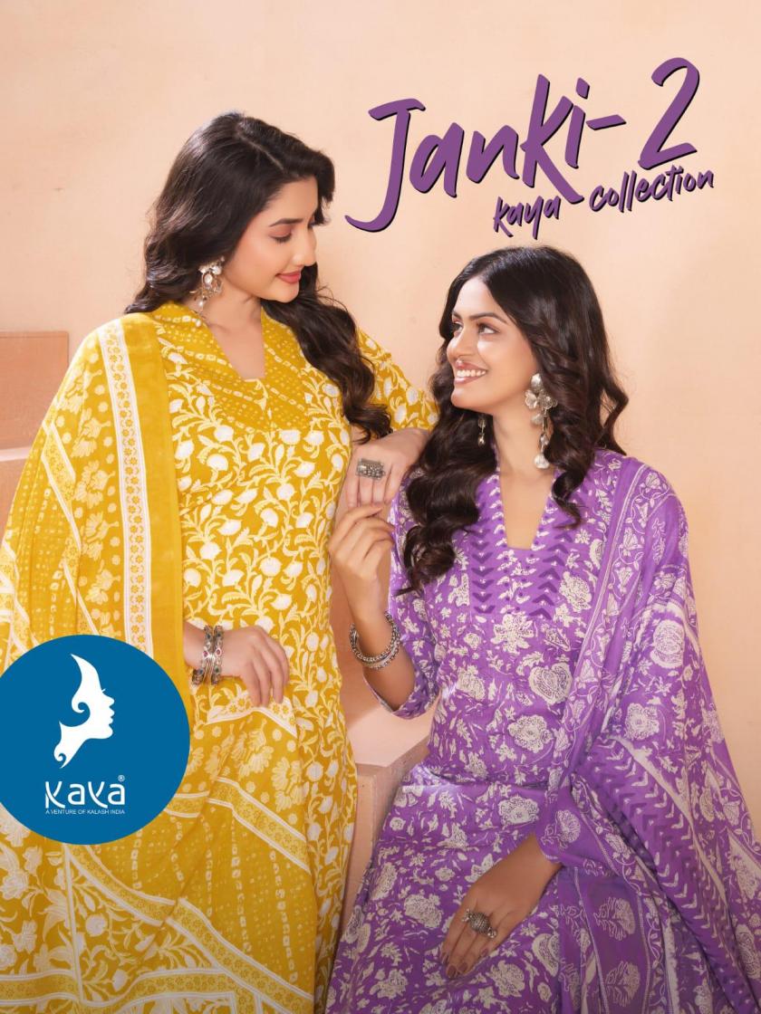 JANKI VOL 2 BY KAYA KURTI PRESENTS AESTHETIC FULL STITCHED COTTON SALWAR SUIT 