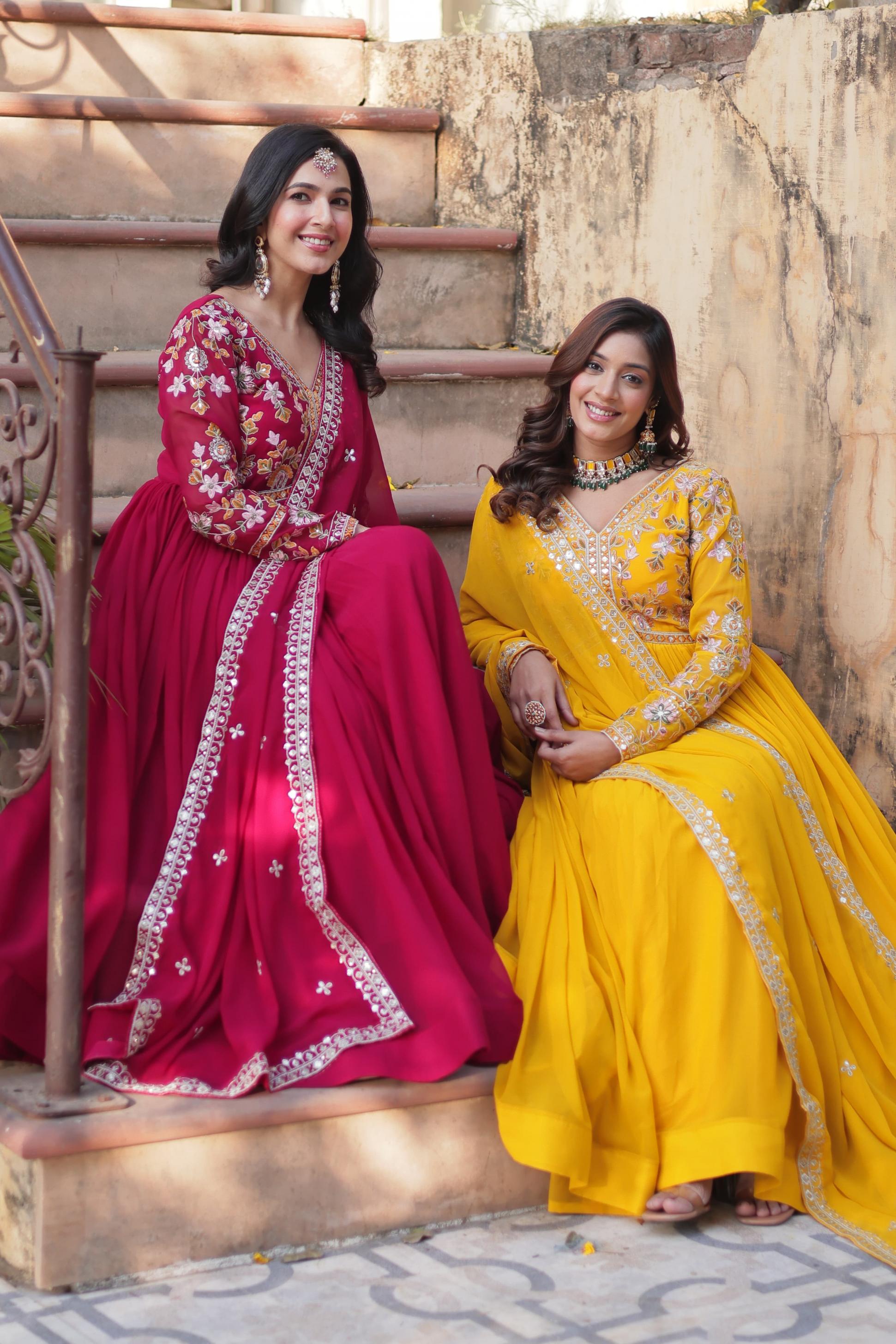 KA 1147 READYMADE FAUX BLOOMING LUXURIOUS GOWN FOR WOMEN