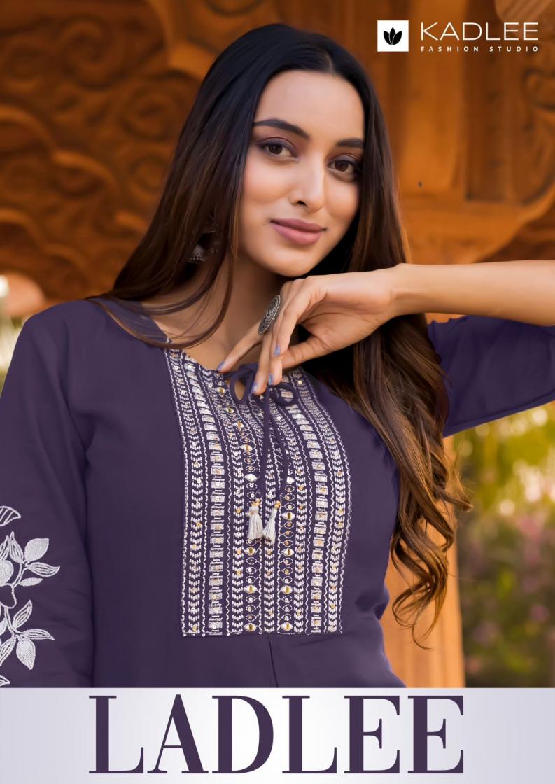 LADLEE BY KADLEE RAYON FANCY KURTI LATEST DESIGN