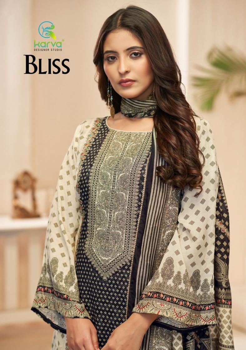 BLISS BY KARVA DESIGNER VISCOSE MUSLIN UNIQUE SALWAR KAMEEZ 