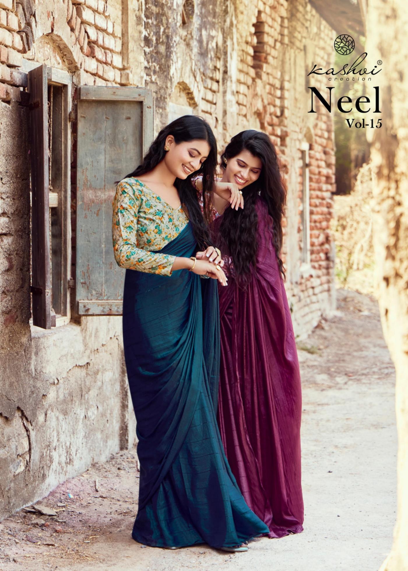 KASHVI CREATION NEEL VOL 15 CLASSIC MONO SATIN SAREES WHOLESALER 