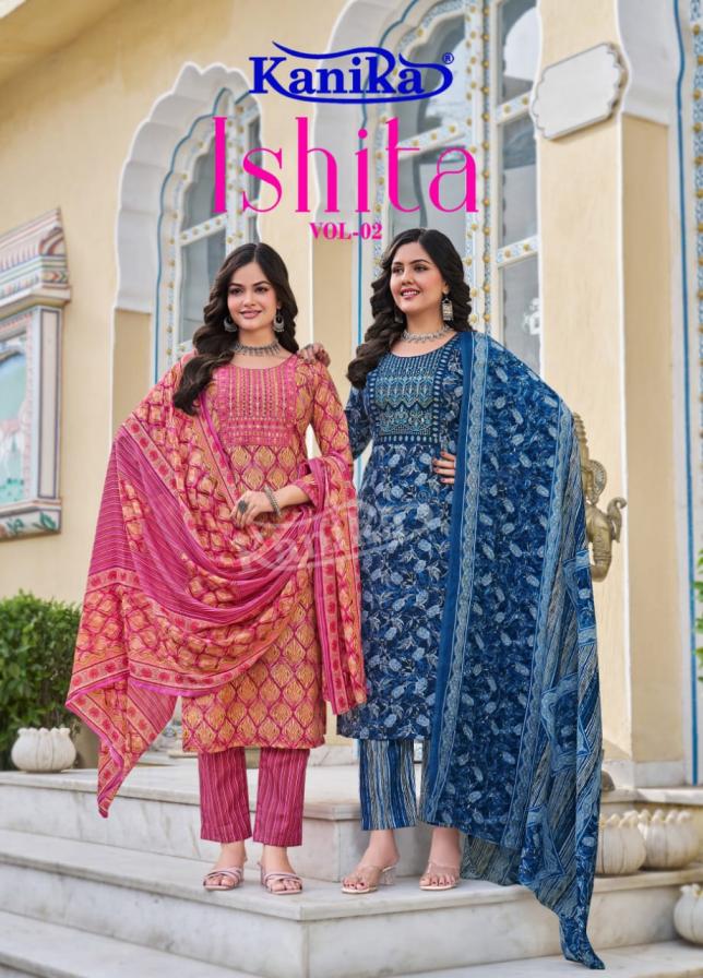 ISHITA VOL 2 BY KAVYA KANIKA COTTON FULLY STITCH PRETTY LOOK SALWAR SUITS 