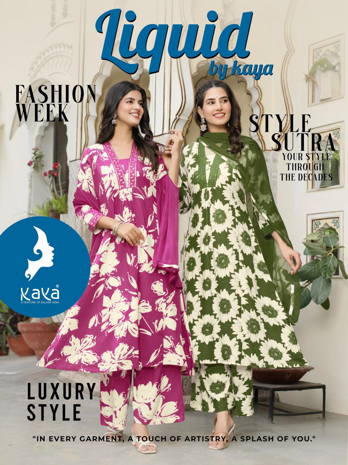 LIQUID BY KAYA RAYON FULLY STITCH FASHIONABLE PLUS SIZE SUITS