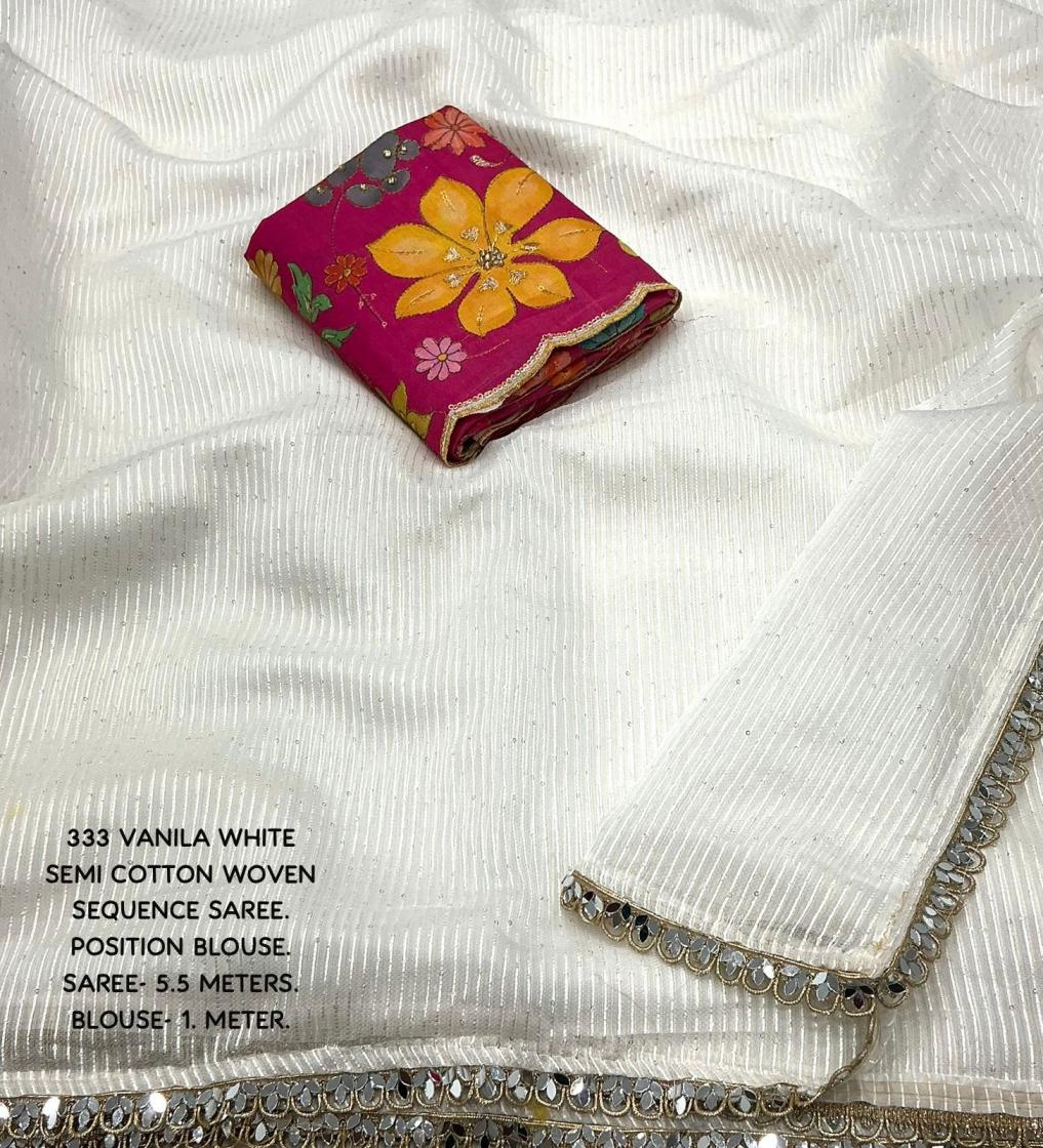 KC 333 COTTON SEQUENCE WORK SHOP TRENDY SAREE EXPORTS 