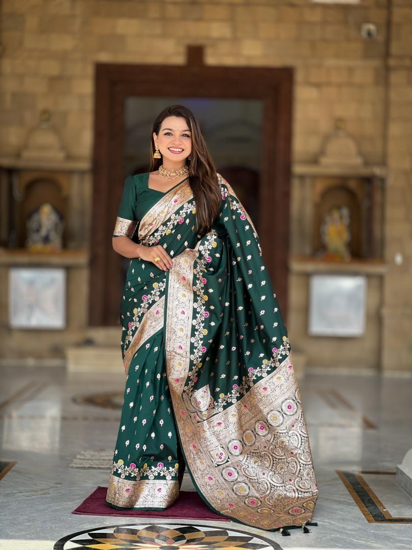 KC 7008 BANARASI SILK PARTY WEAR SAREE 