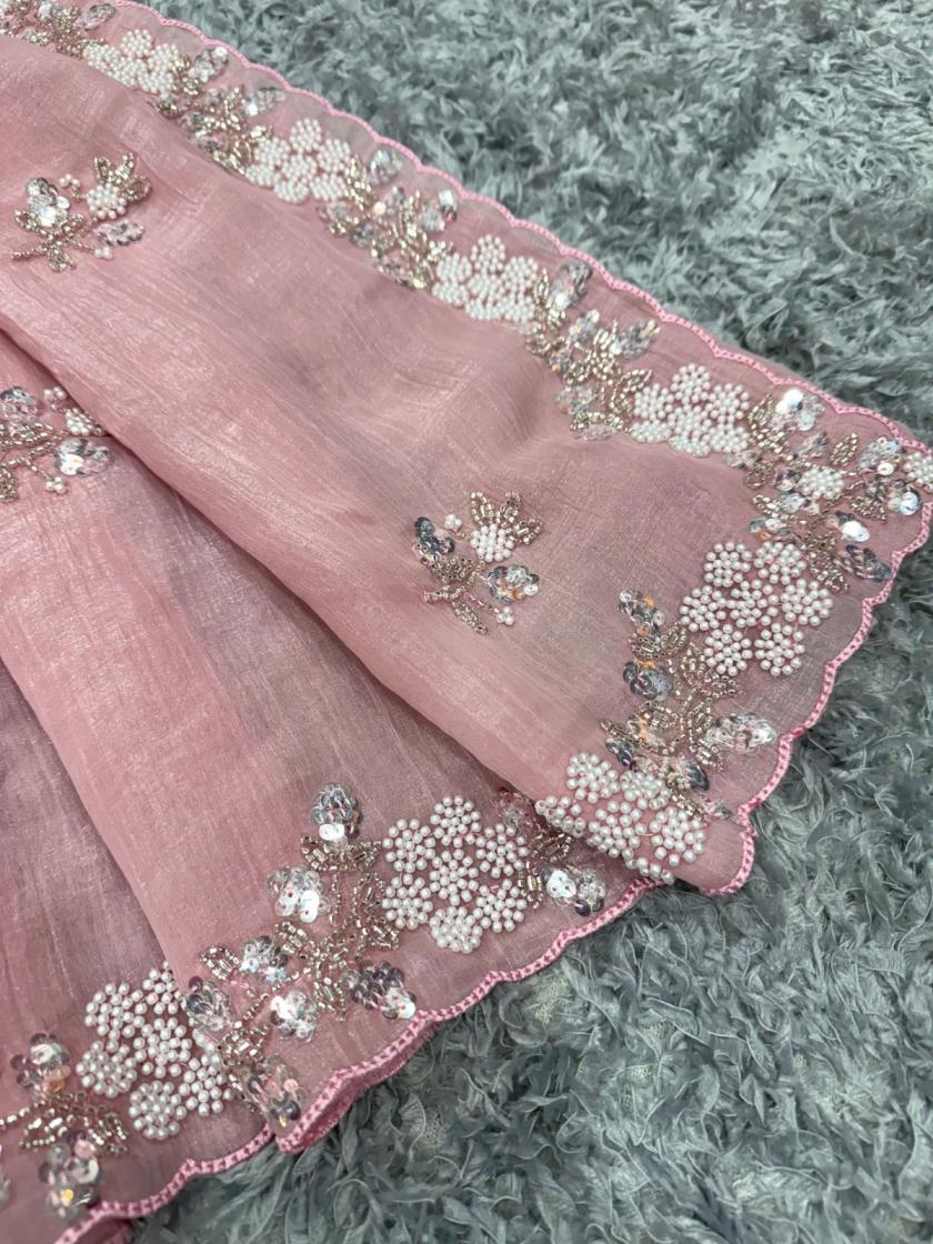 kc 879 luxurious premium pixel crush sarees for women
