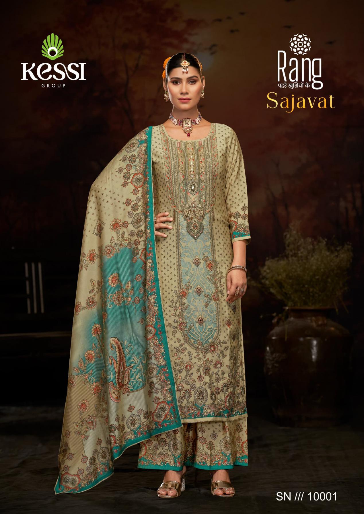 SAJAVAT BY KESSI RANG MUSLIN CASUAL DRESS MATERIAL 