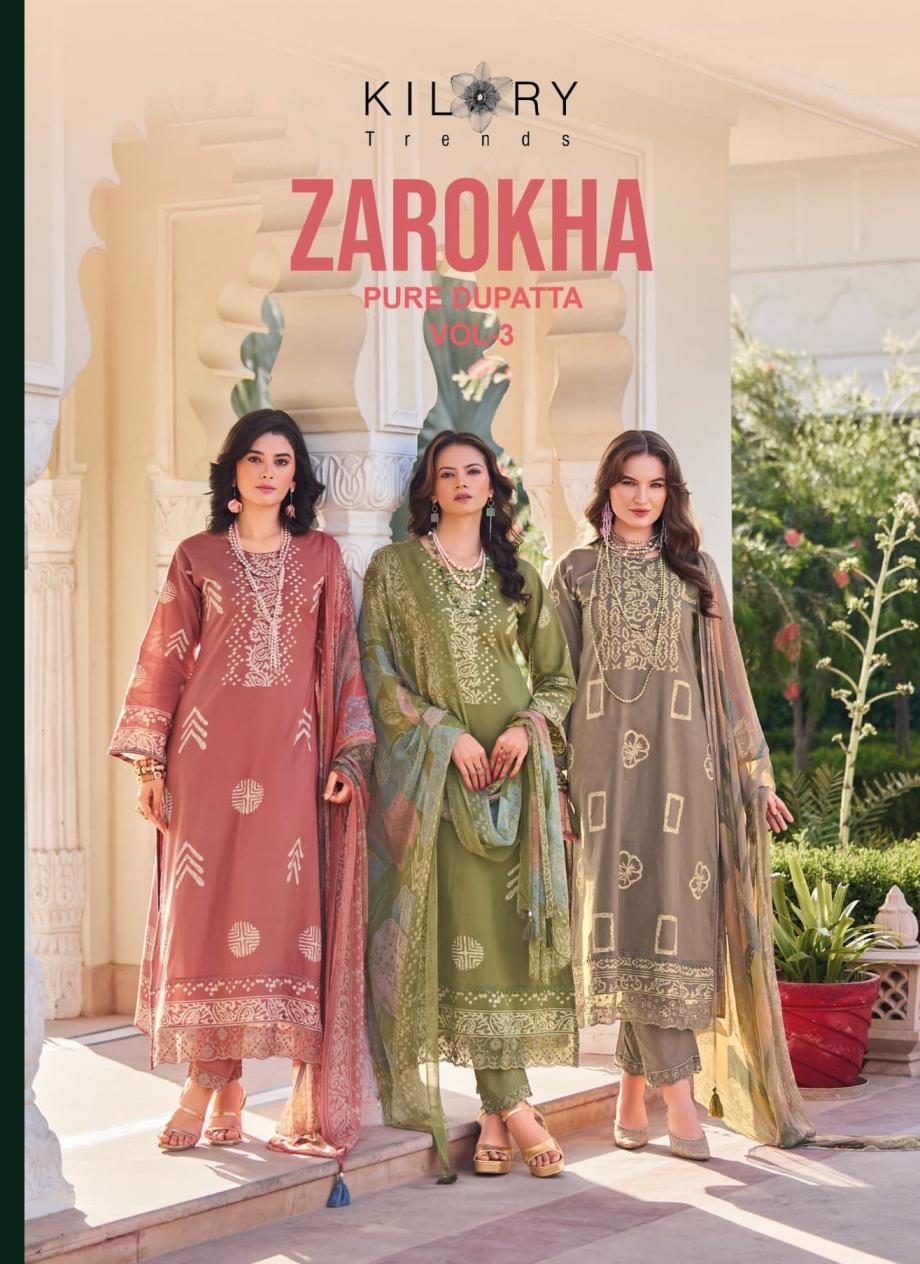 ZAROKHA VOL 3 BY KILORY TRENDS COTTON MODERN LOOK SALWAR SUIT 