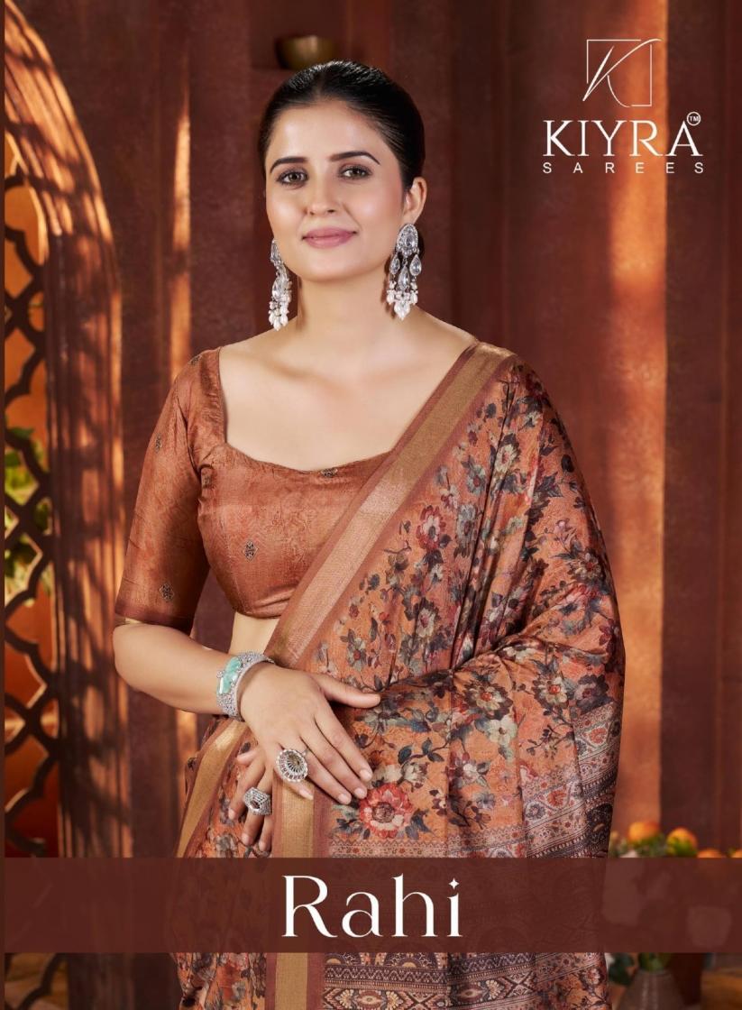 rahi vol 1 by kiyra tussar silk shop trendy saree online 