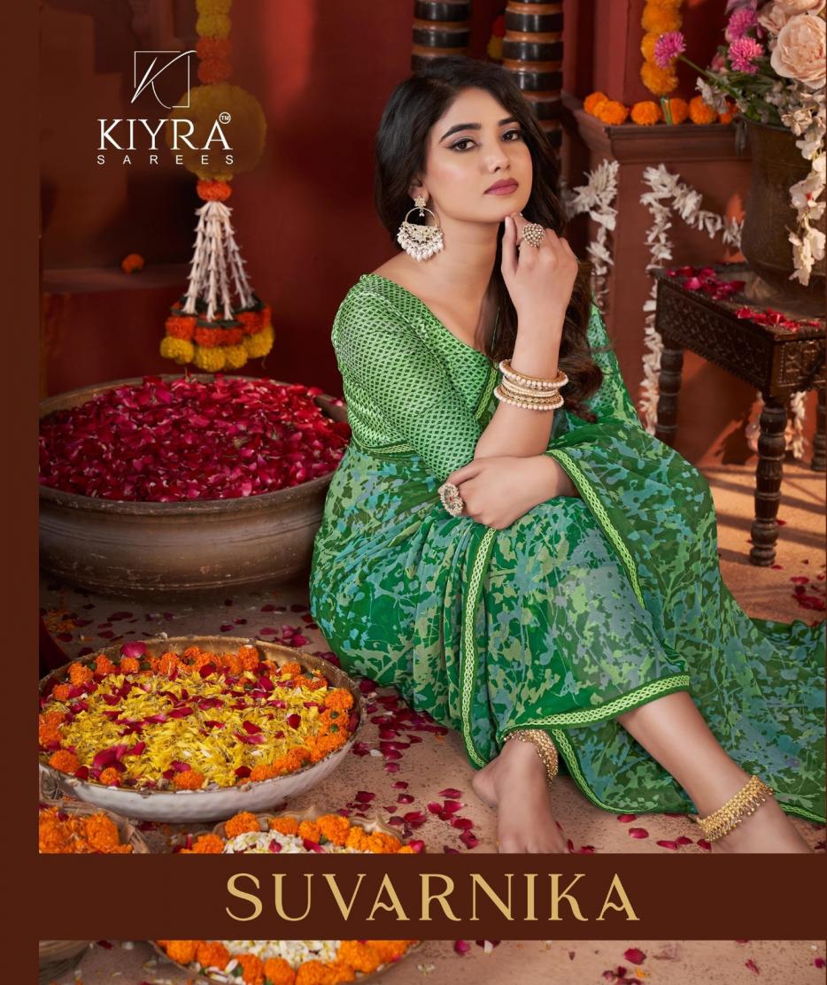 suvarnika by kiyra georgette elegant style sarees online 