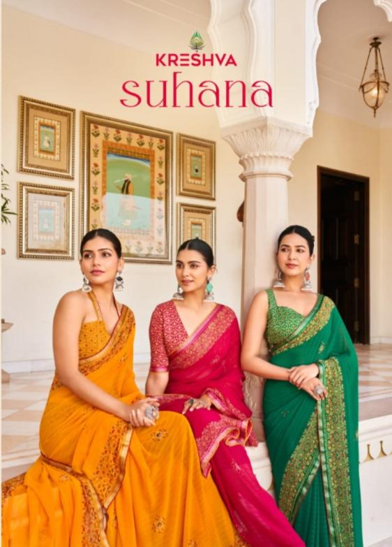 suhana by kreshva dani georgette classic look sarees online 