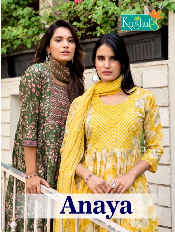 ANAYA BY KUSHAL FULLY STITCHED COTTON PRINTED DRESS