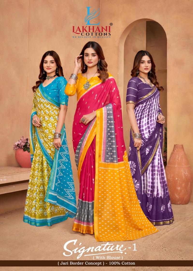 SIGNATURE VOL BY LAKHANI COTTON DAILY WEAR PRINTED SAREES COLLECTION