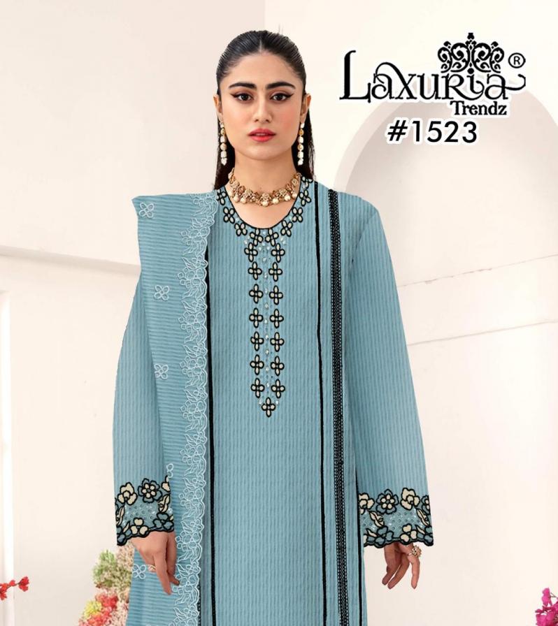 1523 by laxuria trendz organza fashionable pakistani 3pcs dress