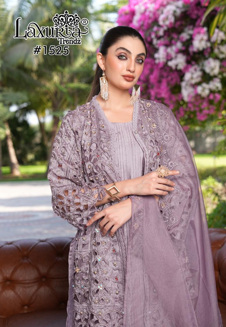 1525 by laxuria trendz readymade classic vichitra simmer suit for ladies 