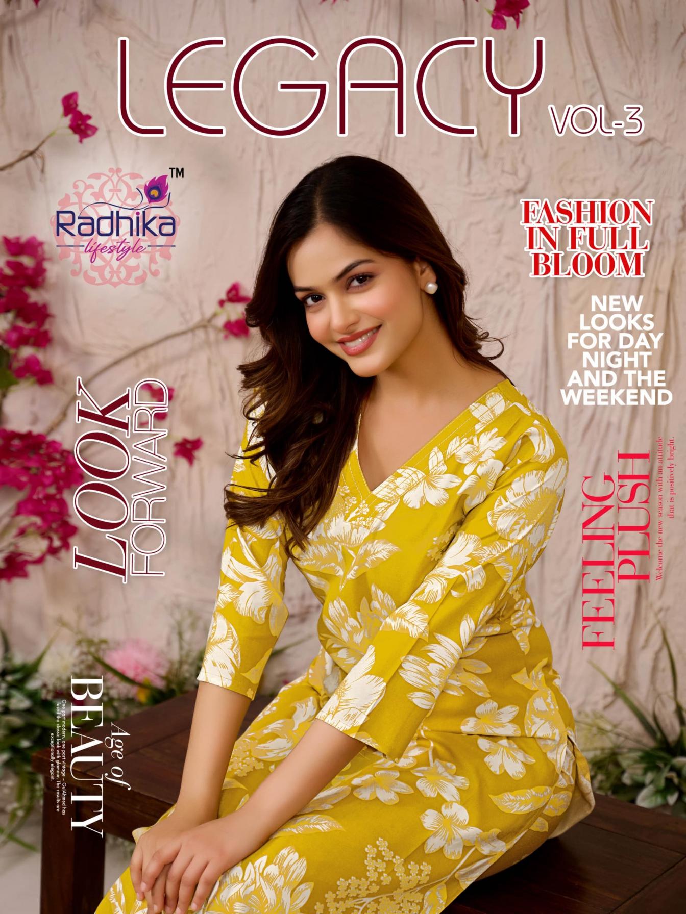 RADHIKA LIFESTYLE LEGACY VOL 3 FULL STITCH PLUS SIZE RAYON STYLISH CO-ORD 