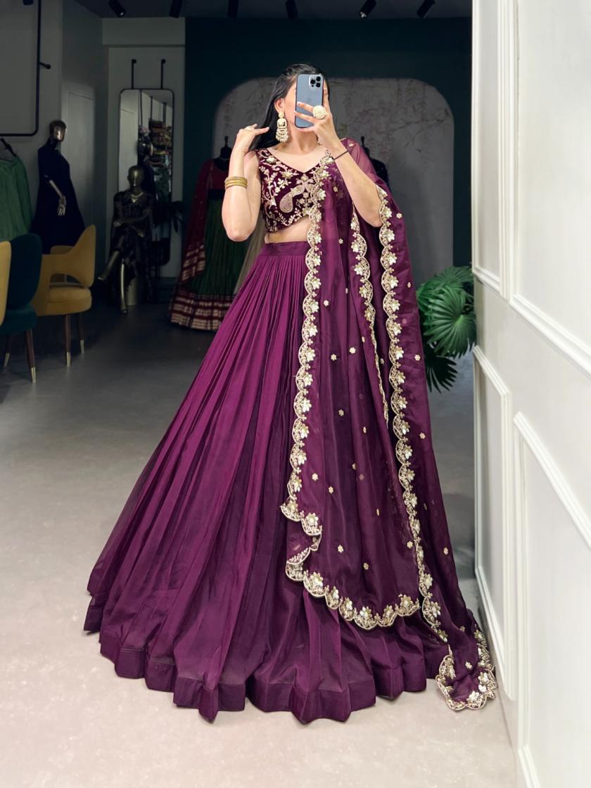 lnb1431 organza single stitch lehenga unstitch choli fashionable look 