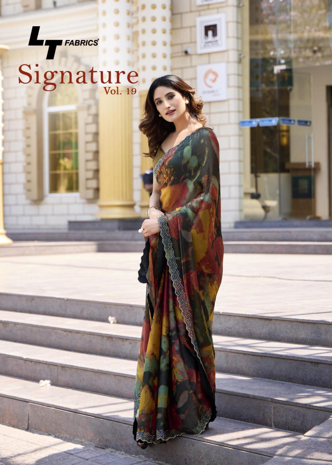 SIGNATURE VOL 19 BY LT FASHION MALAI SILK WITH JACQUARD FASHIONABLE SAREE