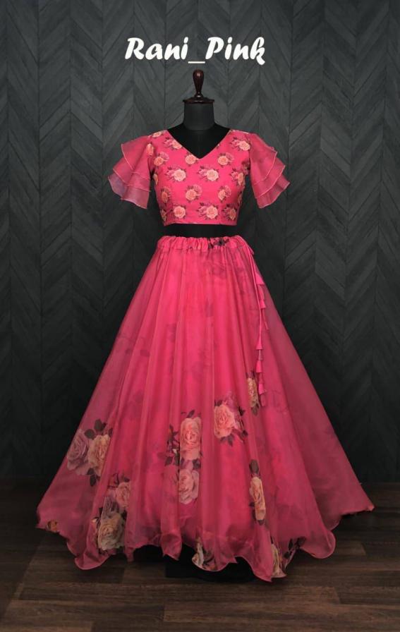  LW 7012 READYMADE ORGANZA DIGITAL PRINT SHOP TRENDY LEHENGA CHOLI 