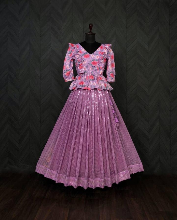 LW 7052 FAUX GEORGETTE READYMADE DESIGNER LEHENGA CHOLI ONLINE 