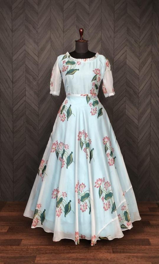 LW 9029 READYMADE SHOP TRENDY ORGANZA LONG GOWN 