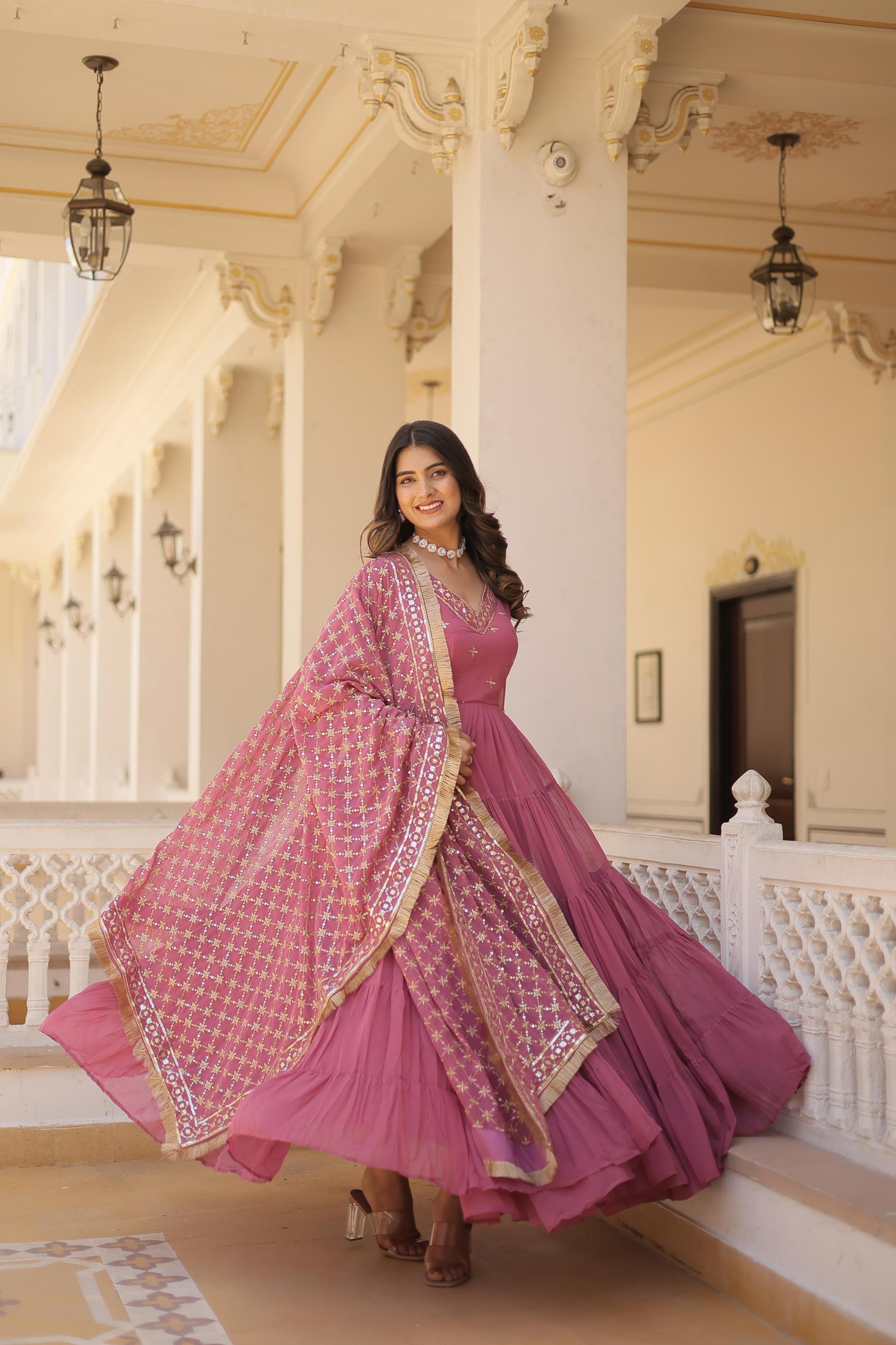LW 9178 FAUX GEORGETTE READYMADE LUXURIOUS GOWN FOR WOMEN