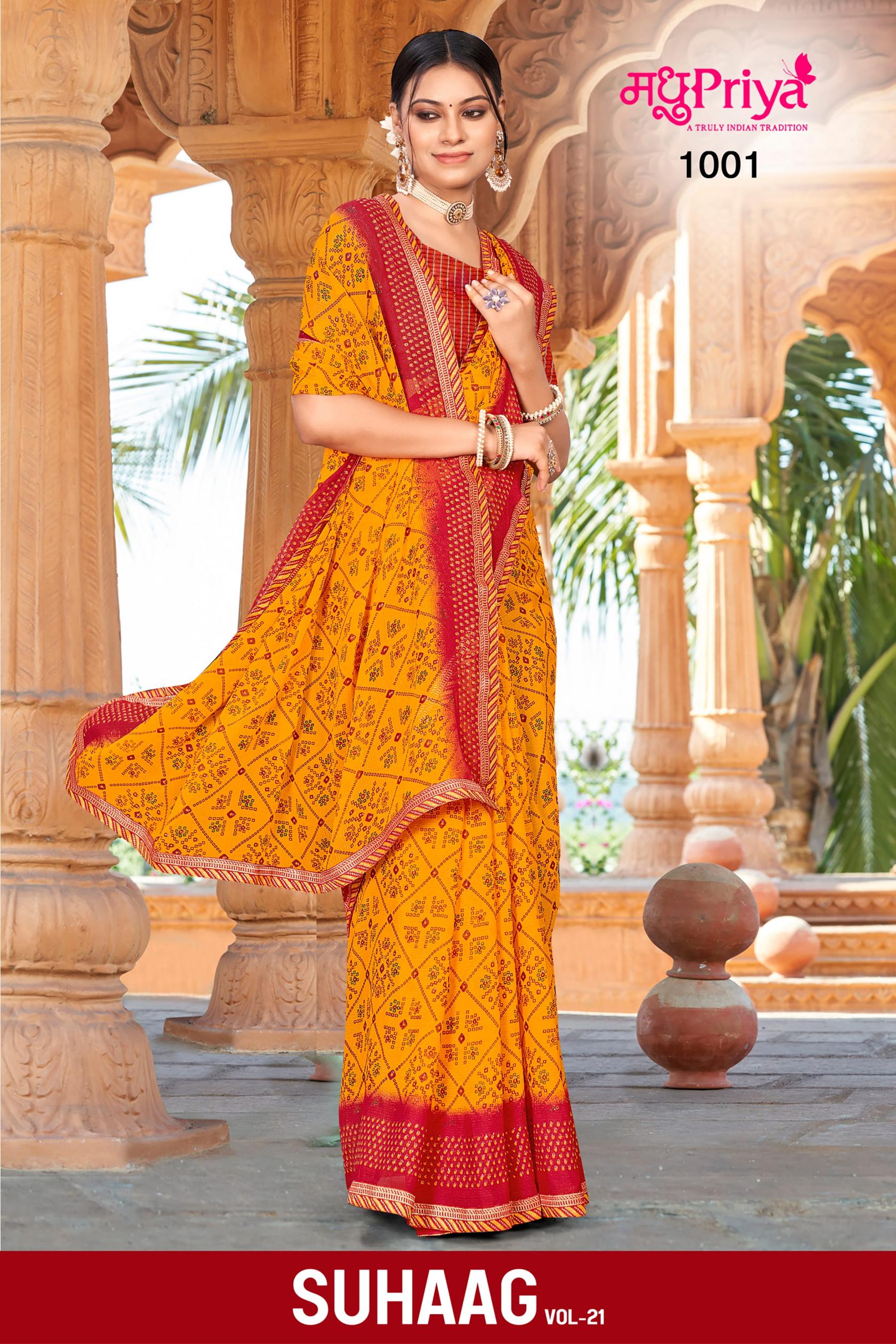 SUHAAG VOL 21 BY MADHUPRIYA DANI BANDHANI DESIGN SAREE 