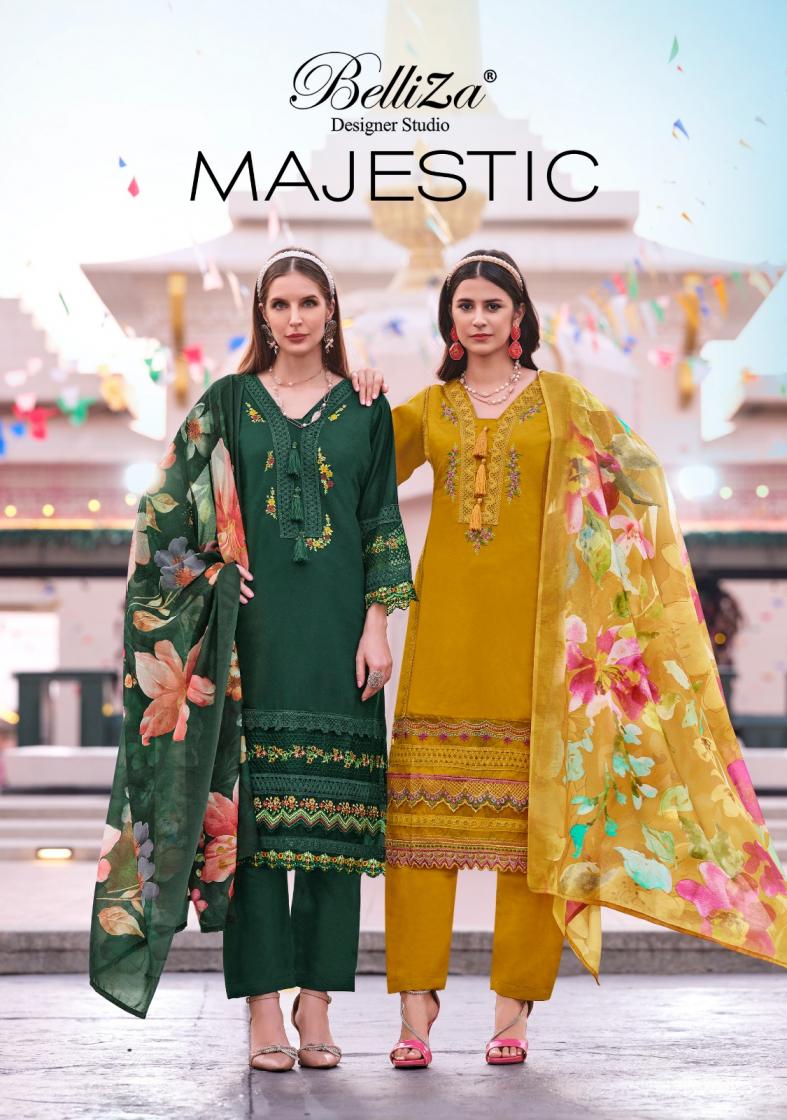belliza designer majestic stylish roman silk readymade plus size pakistani dress
