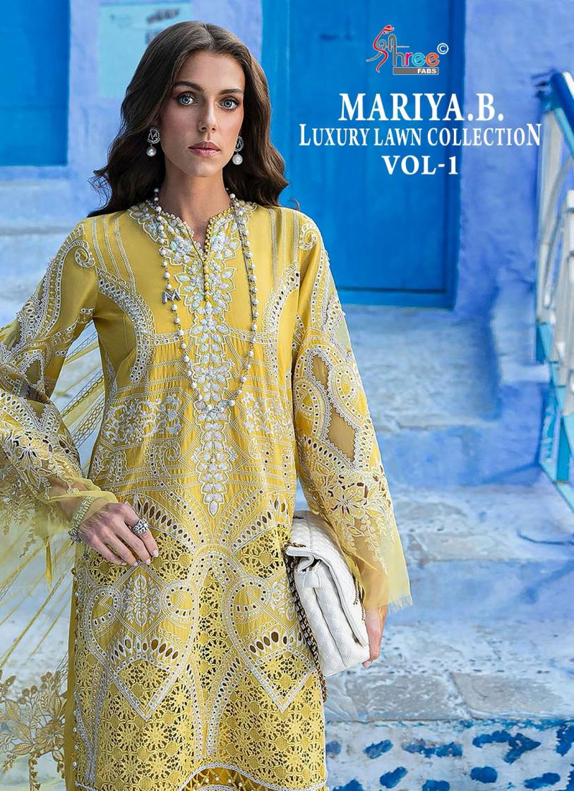 SHREE FABS MARIYA B LUXURY LAWN COLLECTION VOL 1 COTTON PAKISTANI SUITS  