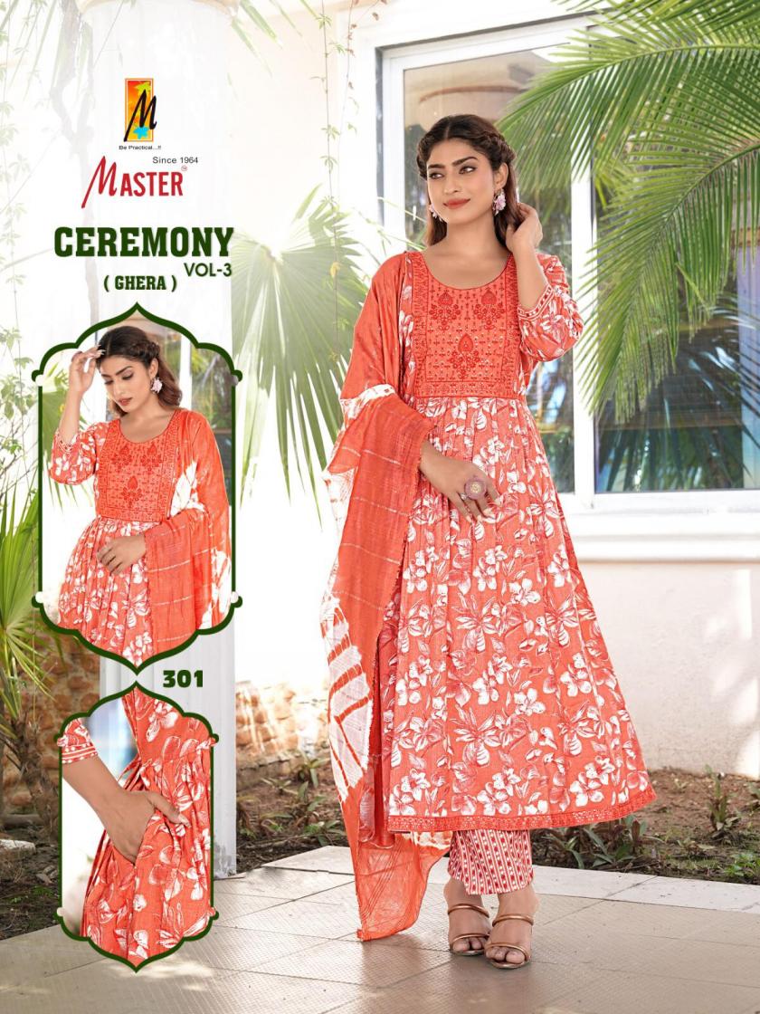 CEREMONY VOL 3 BY MASTER ETHNIC CAPSULE PRINT FULL STITCH SUITS 
