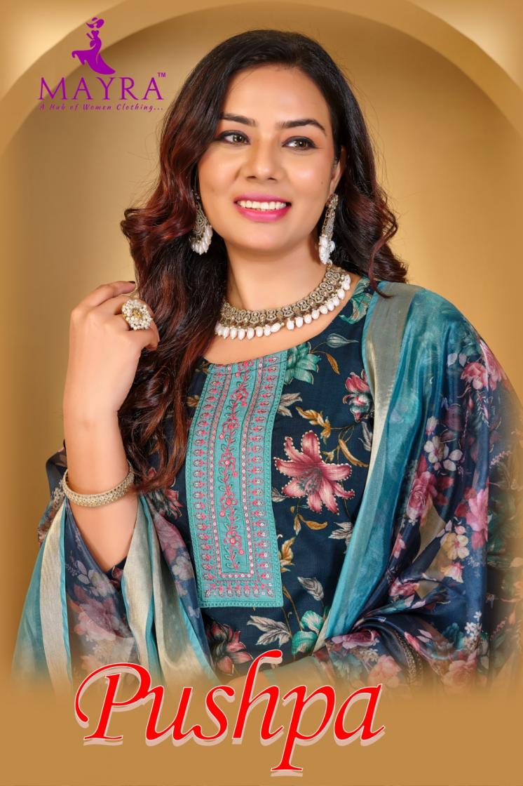PUSHPA BY MAYRA FASHION  READYMADE 3PCS LADIES SUITS 
