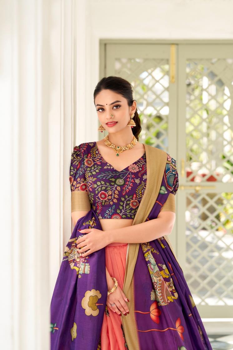 MRUDULA LNB1017 TRENDY DESIGN DOLA SILK STITCH LEHENGA UNSTITCH CHOLI 