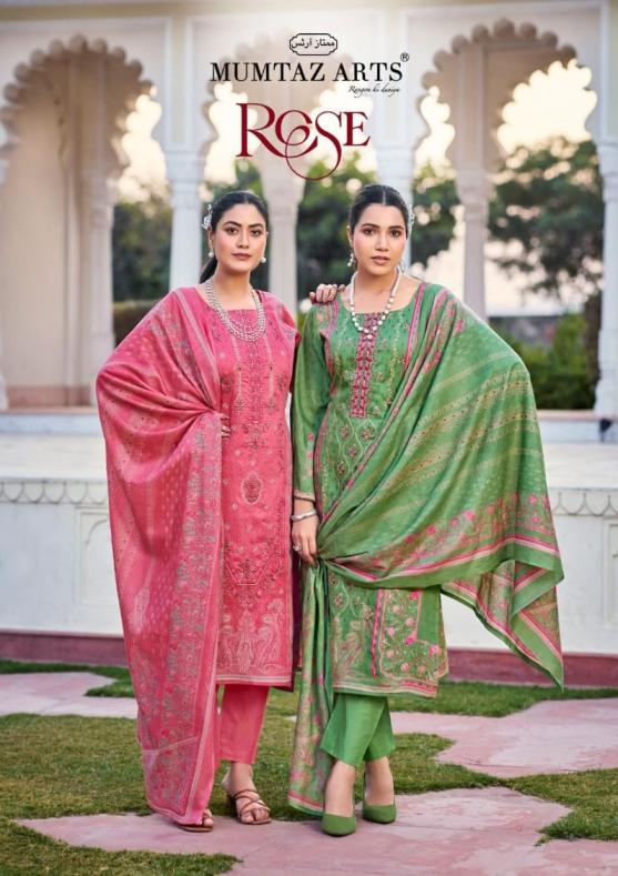 rose by mumtaz arts jam satin bollywood style pakistani suits 