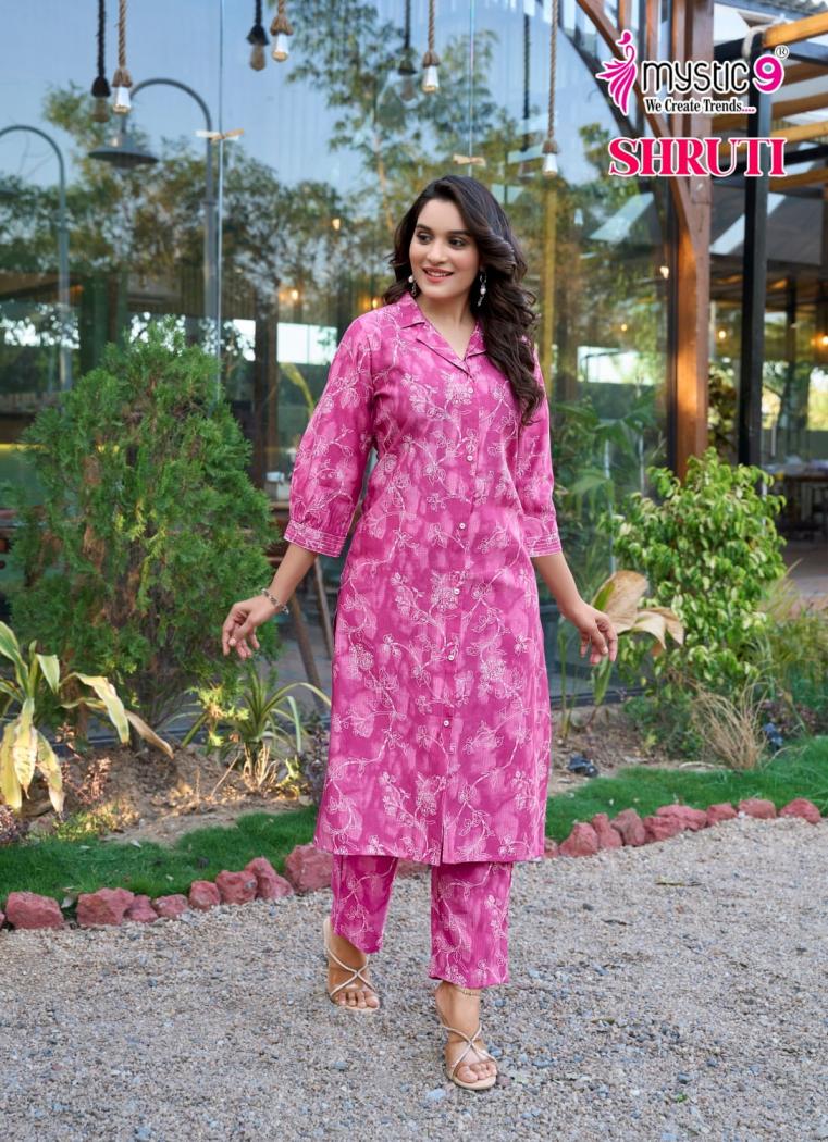 shruti vol 1 by mystic9 vertican dobby classic look full stitch 3pcs dress