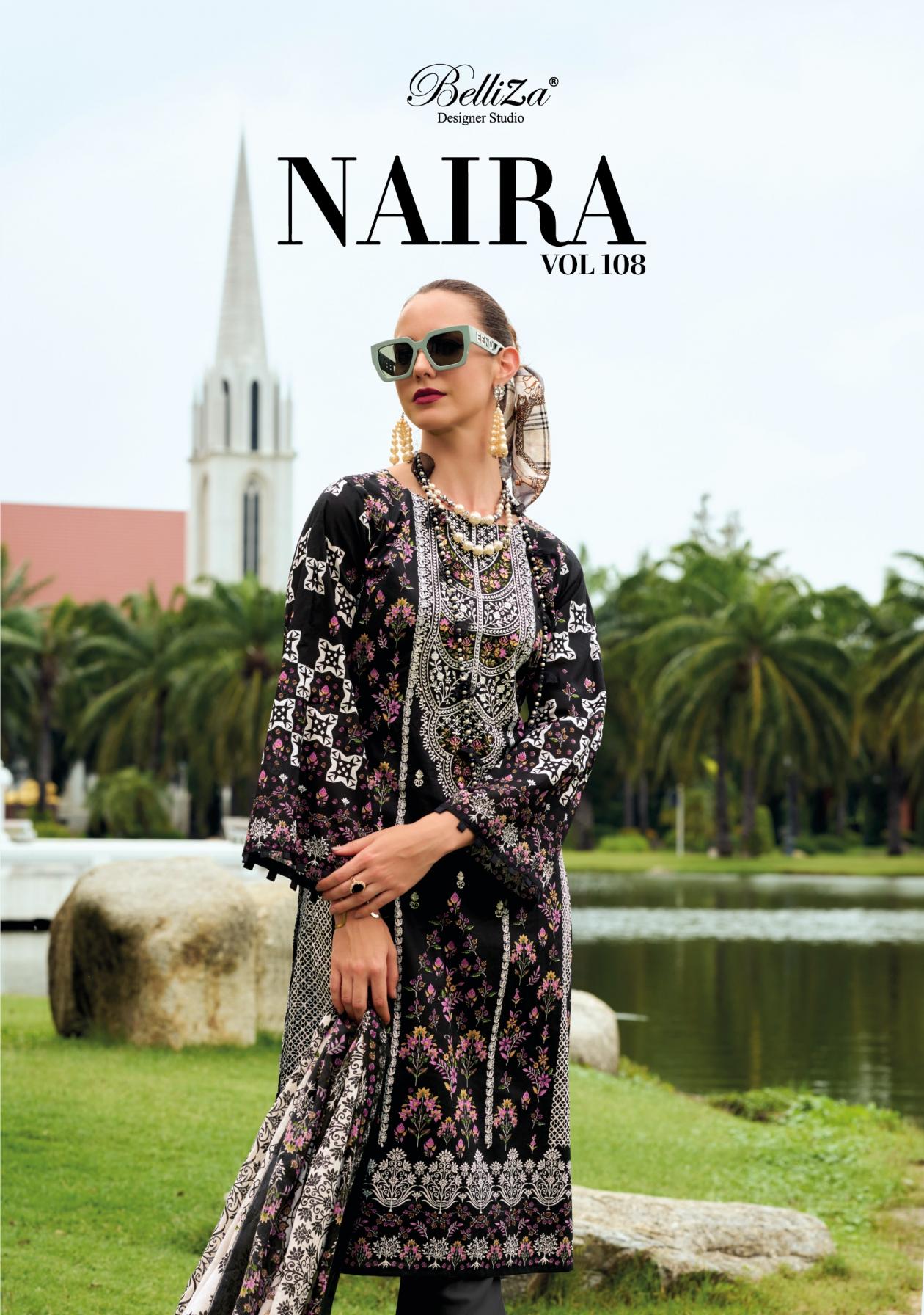 BELLIZA DESIGNER NAIRA VOL 108 COTTON PAKISTANI DRESS MATERIAL 
