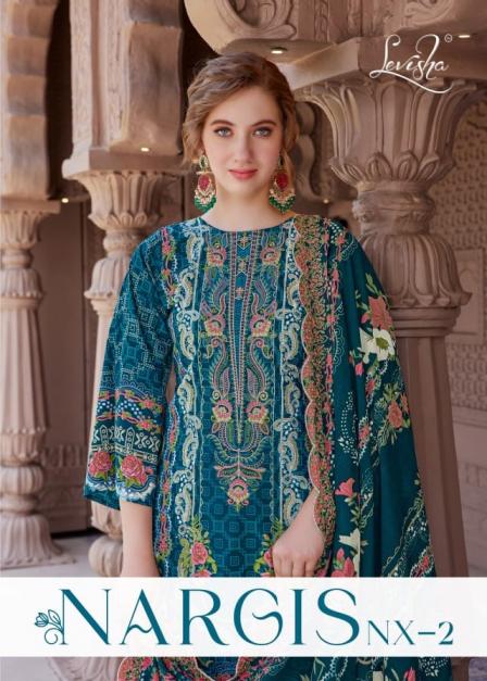 levisha nargis nx vol 2 full stitch lawn cotton modern pakistani suits 