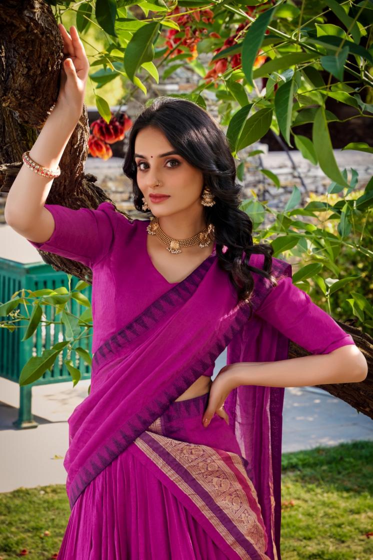 NIRUPA LNB1902 DESIGNER CHANDERI STITCH LEHENGA UNSTITCH BLOUSE ONLINE  