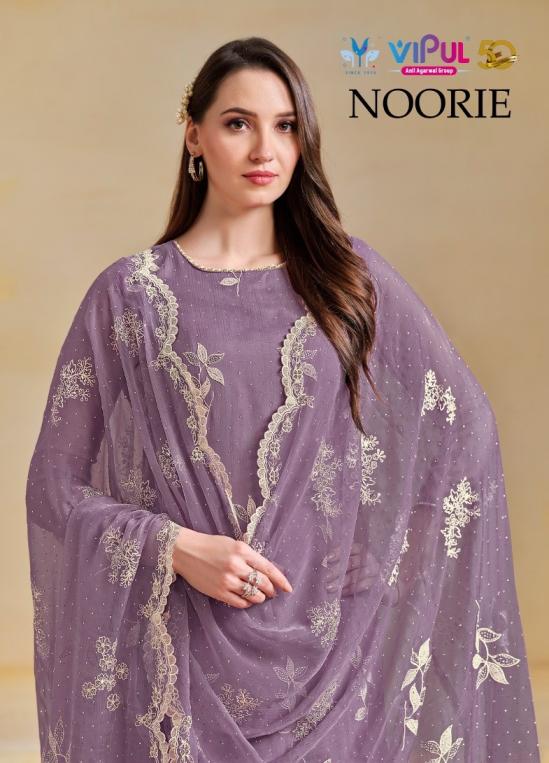 VIPUL NOORIE ORGANZA CHIFFON FASHIONBALE UNSTITCH SUITS 