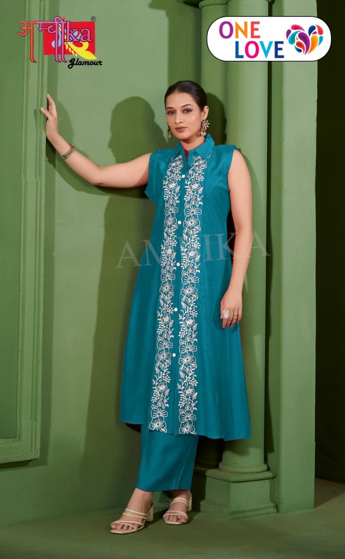 ambika one love vetican full stitch stylish look kurti with pair