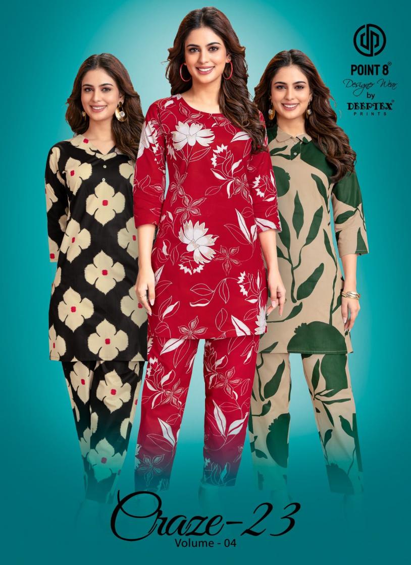 craze 23 vol 4 by point 8 by deeptex prints cotton pretty look full stitch plus size co-ord set